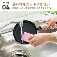 武田コーポレーション IH対応カラーふっ素フライパン18CM PI IHCFFT18PI 1箱(10個入)（直送品）