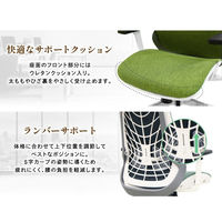 Netforce ウェルビー ファブリックチェア 肘付 ヘッドレスト付 オーシャンブルー WLB-2AH-AW-BL 1脚（直送品）