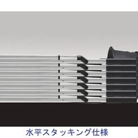 【軒先渡し】アイリスチトセ 水平スタッキング折りたたみチェア　トリプルクッションタイプ　ブルー/ブラック　1脚　パイプ椅子　折り畳みイス（直送品）