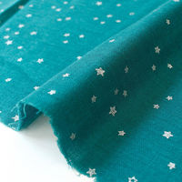 日本紐釦貿易(Nippon Chuko) スター Wガーゼ生地 シルキーソフト加工 ブルーグレー 巾約110cm×1mカット GS5514W（直送品）