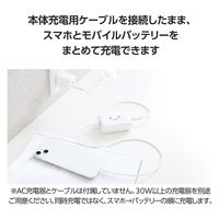モバイルバッテリー 10000mAh 大容量 USB-C×1 A×1 しろちゃん EC-C41LWF エレコム 1個（直送品）