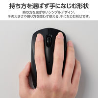 Bluetoothマウス 無線 ワイヤレス 光学式 3ボタン Lサイズ 簡易包装 黒 M-K8BRBK エレコム 1個（直送品）