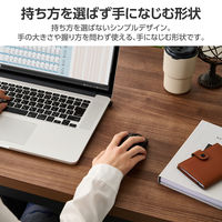 ワイヤレスマウス 無線 2.4GHz 光学式 3ボタン Lサイズ 簡易包装 黒 M-K8DRBK エレコム 1個（直送品）