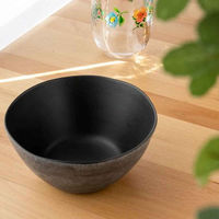 1956レストラン・サプライ ボウル 15cm 木目調 ブラック Planta プランタ プラスチック 432543 1個（直送品）
