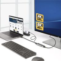 HDMI 2.1 - DisplayPort 1.4変換ケーブル　30cm（直送品）