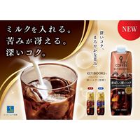 キーコーヒー KEY DOORS+ リキッドコーヒー 香ばしく深いコク 無糖 テトラプリズマ 1000ml 1セット（12本）