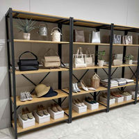 【軒先渡し】ストア・エキスプレス Lアングルシェルフラック 幅120cm 高さ180cm 5段　ラーチ合板 1717-1253 1台（直送品）