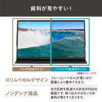 【まとめ買いがお得】アイリスオーヤマ モバイルモニター PCモニター USB-C ディスプレイ 15.6インチ DP-EF164S-B