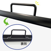 KMA ポスターパネルスタンド ハンドル付き A1 両面 黒 フレーム25mmタイプ K-PPSH25-A1RB 1台（直送品）