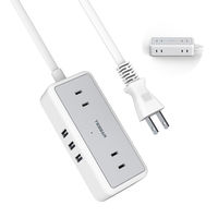 TESSAN 延長コード2m 電源タップ AC 4口 USB-A 3口 TS-704 1個（直送品）