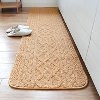 オカ　アラン　キッチンマット　45×120cm　　グレー　72862　1枚（直送品）