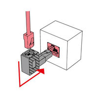 エアリア LAN角度変換アダプター 中町4丁目 カテゴリー6A対応 AR-LL4 1個