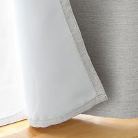 無印良品 防炎 遮光性 二重織りノンプリーツカーテン 幅１００×丈１７８ｃｍ用 ライトグレー 1セット（1枚×2） 良品計画