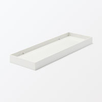 無印良品 再生ポリプロピレン入り ファイルボックス用フタ 幅１０ｃｍ用 ホワイトグレー 1セット（1個×2） 良品計画