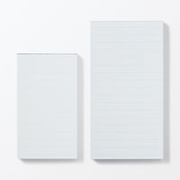 無印良品 カラーメモパッド 横罫 約７８×１４７ｍｍ １６０枚 青 1セット（1冊×2） 良品計画