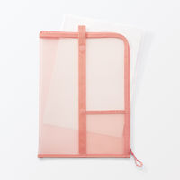 無印良品 ナイロンメッシュ 縦型書類ケース 仕切り付 Ａ４サイズ用 ピンク 良品計画