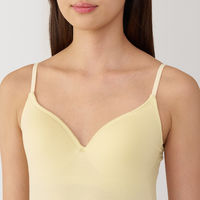 【レディース】無印良品 婦人 なめらかブラキャミソール 婦人Ｍ ペールレモン 良品計画