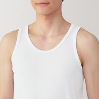 【メンズ】無印良品 紳士 さらっと綿 タンクトップ 紳士Ｍ 白 良品計画