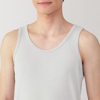 【メンズ】無印良品 紳士 さらっと綿 タンクトップ 紳士Ｌ ライトグレー 良品計画