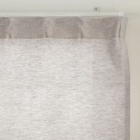 無印良品 麻平織ノンプリーツカーテン 幅１００×丈２００ｃｍ用 オフ白 良品計画