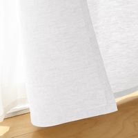 無印良品 麻平織ノンプリーツカーテン 幅１００×丈２００ｃｍ用 オフ白 1セット（1枚×2） 良品計画