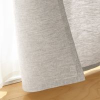 無印良品 麻平織ノンプリーツカーテン 幅１００×丈１３５ｃｍ用 ライトベージュ 1セット（1枚×2） 良品計画