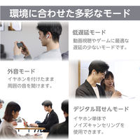 ワイヤレスイヤホン Bluetooth 無線 ノイズキャンセリング LDAC対応 ホワイト LBT-TWS18WH エレコム 1個（直送品）