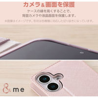 らくらくスマートフォン F-53E ケース レザー 手帳型 ミラー付 ピンク PM-F244PLFJM2PN エレコム 1個（直送品）