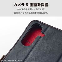 Galaxy S25 SC-51F ケース レザー 手帳型 衝撃吸収 ブラック PM-G251PLFYBK エレコム 1個（直送品）