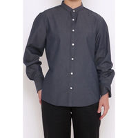 ボンマックス バンドカラー長袖シャツ ブラック 4L FB4571U FB4571U-16-4L 1着（直送品）