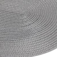 PPオーバルランチョンマット グレー 1セット（1枚×2） LAKOLE/ラコレ