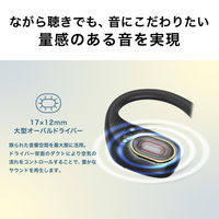 オーディオテクニカ ワイヤレスオープンイヤーイヤホン 耳をふさがない Bluetooth ATHーAC5TW ホワイト 1個