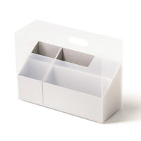 吉川国工業所 持ち運びができる収納ボックス インナーオーガナイザーS・L付き グレー MBー02_Gy 1個