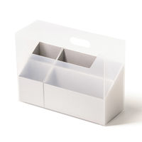 吉川国工業所 持ち運びができる収納ボックス インナーオーガナイザーS・L付き イエロー MBー02_Y 1セット（1個×3）