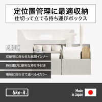 吉川国工業所 持ち運びができる収納ボックス インナーオーガナイザーM付き ピンク MBー01_P 1セット（1個×3）