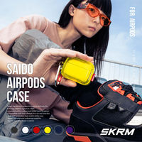 AirPods Pro 第2世代/第1世代 SKINARMA 360°フルカバー ワイヤレス充電対応 黄変防止ケース SAIDO レッド（直送品）