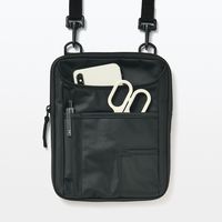 無印良品 ペン差し付き 撥水ショルダーバッグ 黒 良品計画