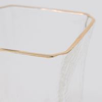 GOLDラインガラス小鉢D クリア 1セット（1個×６） LAKOLE/ラコレ