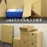 【120サイズ】取っ手付きダンボール 450×340×330mm NO251 1セット（1梱包（10枚入）×5） ロジマート