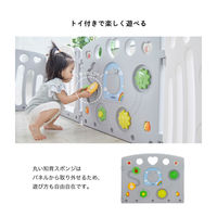 カトージ ベビーサークル 2ドア コロコロランド2(ホワイト&グレー) 63208 1台（直送品）