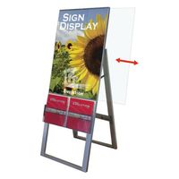 常磐精工 ブラックカタログケーススタンド看板 Dタイプ B2両面 アームキャスターセット BKCSKD-B2R-KSET 1台（直送品）