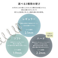 ホームテイスト ヌックア ポケットコイルマットレス ワイドダブル ソフト/ブラック SH-30-YHM-02WD 1台（直送品）