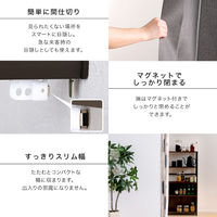 ホームテイスト つっぱりアコーディオンカーテン 幅700～1000×高さ1740mm ホワイト×モダン SH-16-TADC 1台（直送品）