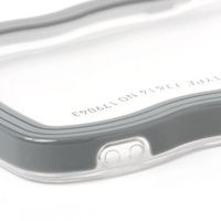 【LAKOLE/ラコレ】 ウェーブデザインiPhoneケース【iPhone13/14】 ブルー（わけあり品）