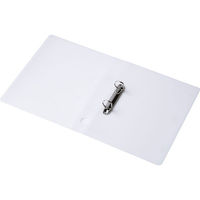 アスクル　リングファイル　A4タテ　D型2穴　背幅41mm　クリアホワイト　白　ユーロスタイル オリジナル（わけあり品）