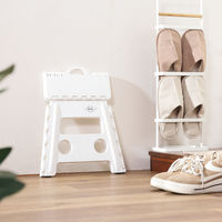 不二貿易 フォールディングステップスツール H32cm WH 77520 1個