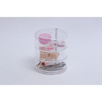 不二貿易 PSコスメ収納 3段ラウンド小物入れ 14384 1個