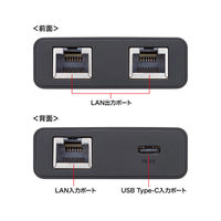 サンワサプライ  スイッチングハブ（USB Type-C給電・3ポート） LAN-GIGAC302BK（直送品）