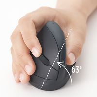 ナカバヤシ Bluetooth静音　ミニエルゴ　5ボタン　BlueLEDマウス　ブラック MUSーBKF223BK 1個