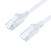 ナカバヤシ カテゴリー6A　柔らかシリコンLANケーブル　ホワイト　2m C6AーSL020W 1個